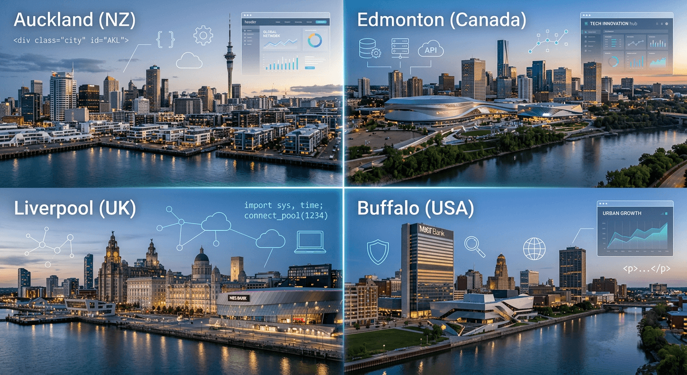 Top Web Design Locations: Auckland, Edmonton, Liverpool, and Buffalo